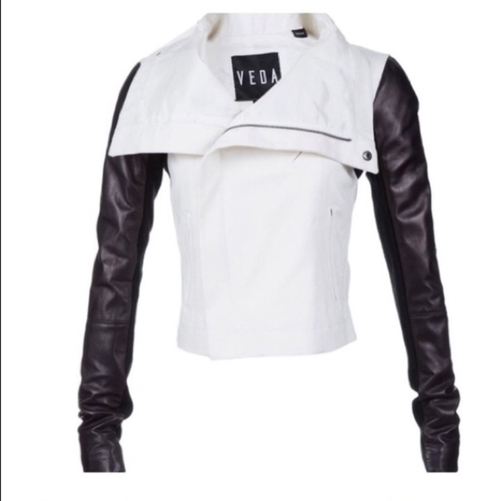 Veda for Scoop Canvas and Leather Jacket